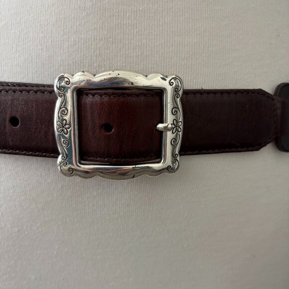 Brighton Brown Leather Belt Size 38 - Picture 1 of 6